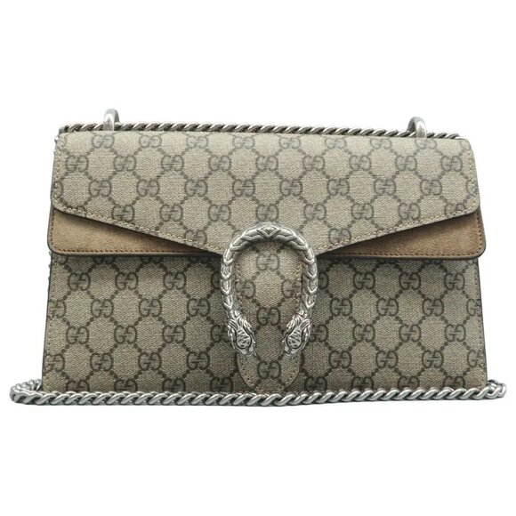Gucci Handbags - 100% Authentic GUCCI Dionysus Brown GG Canvas Shoulder Bag 1184-072324